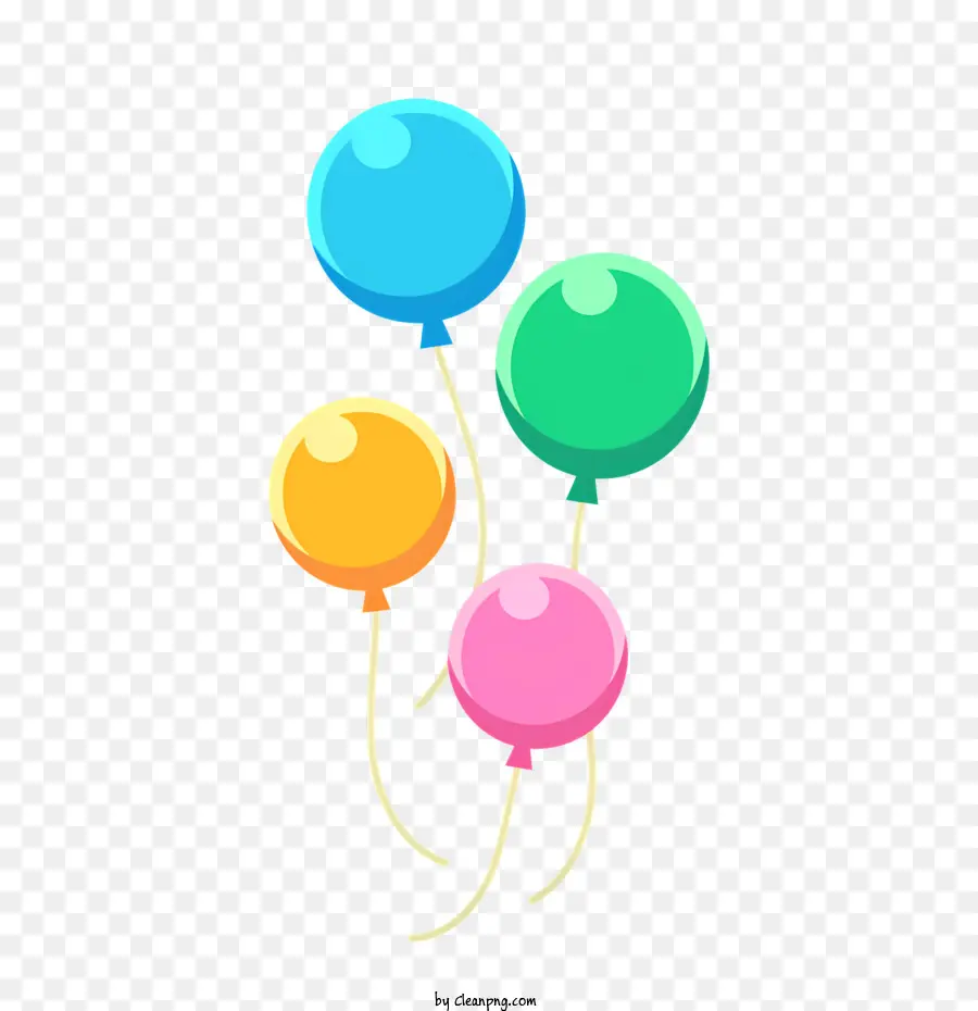 البالونات，الألوان PNG