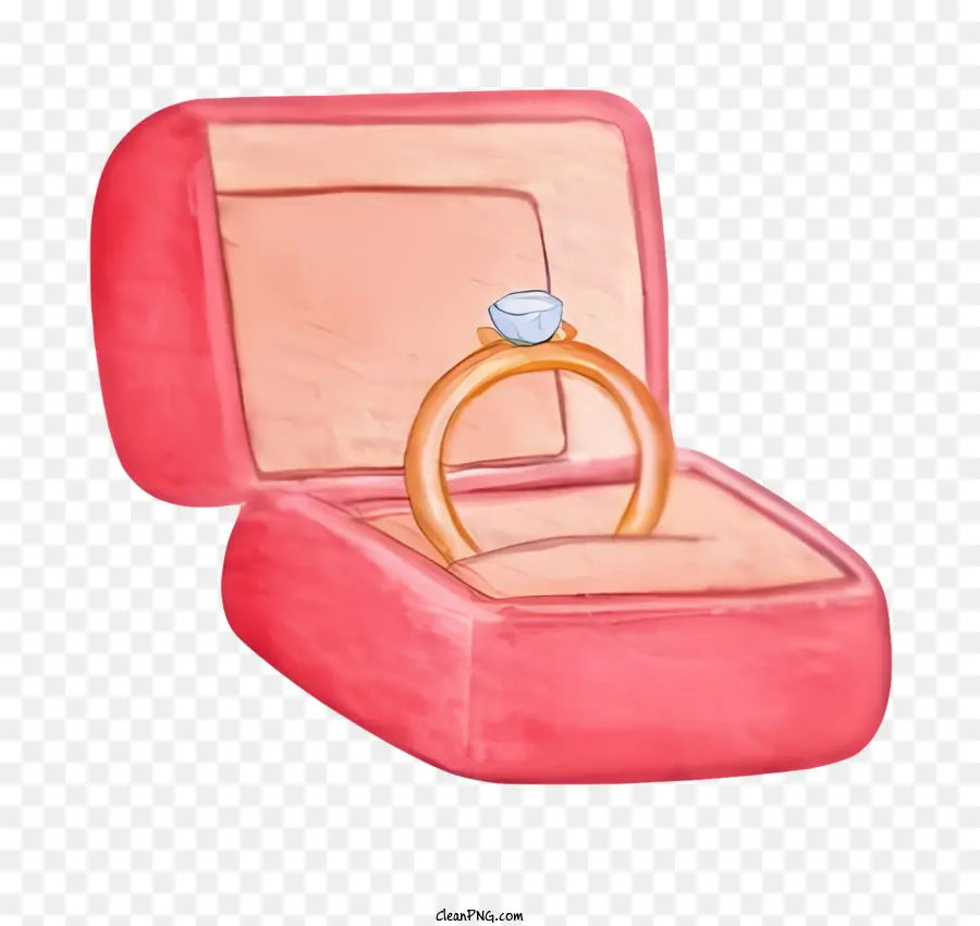 خاتم الماس，مربع أحمر PNG