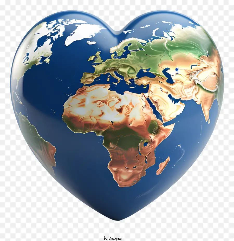 خريطة العالم على شكل قلب，صورة خريطة العالم PNG