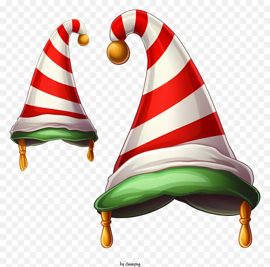 قبعات سانتا，قبعات سانتا مخططة PNG