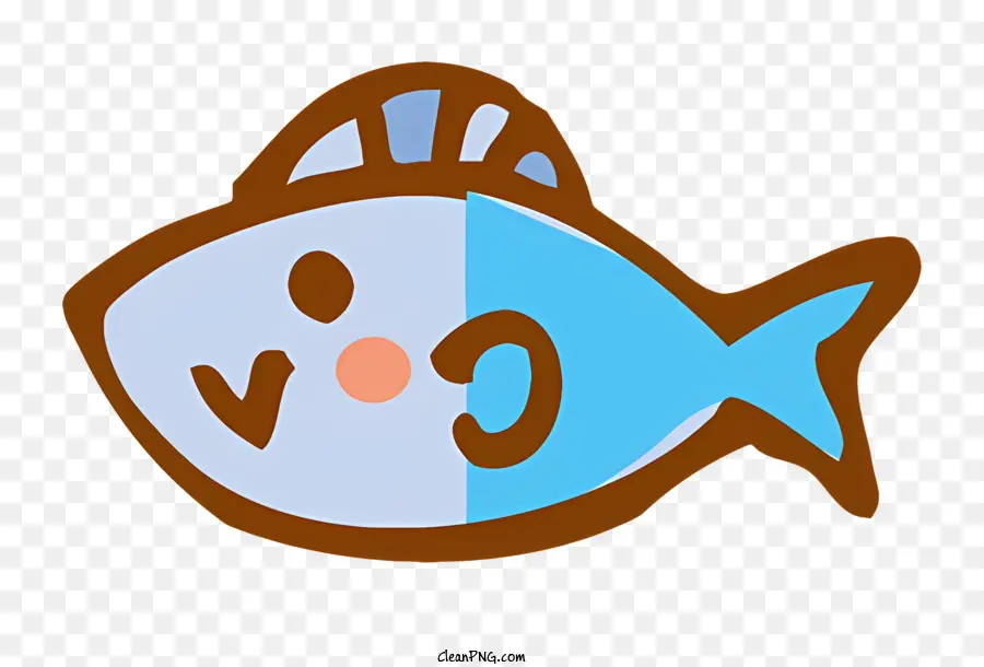 الكرتون الأسماك，الأسماك البنية والأزرق PNG