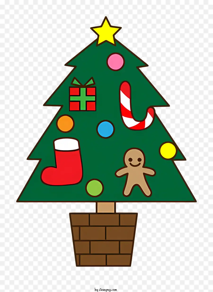 الكرتون شجرة عيد الميلاد，بسكويت الزنجبيل PNG