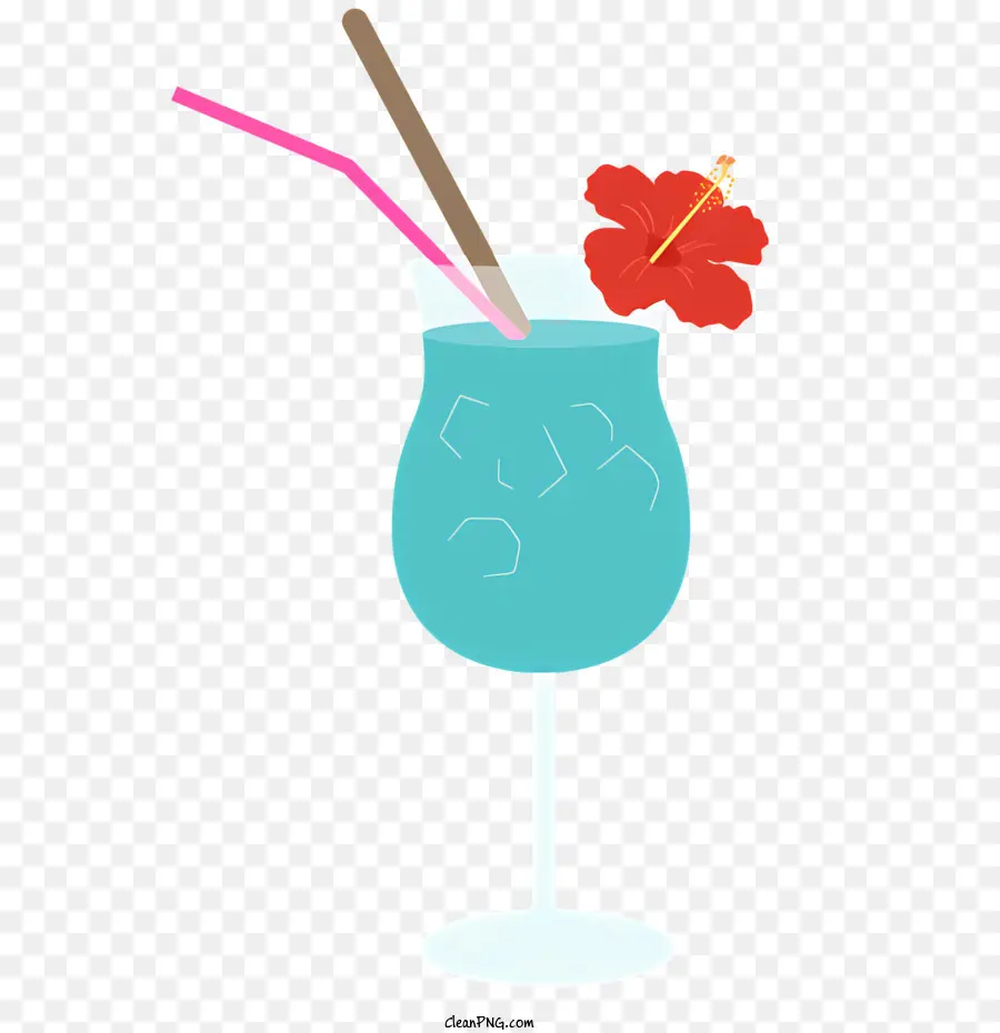 مشروب أزرق，زهرة الوردي PNG