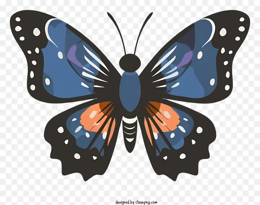 الكرتون，الفراشة الزرقاء PNG