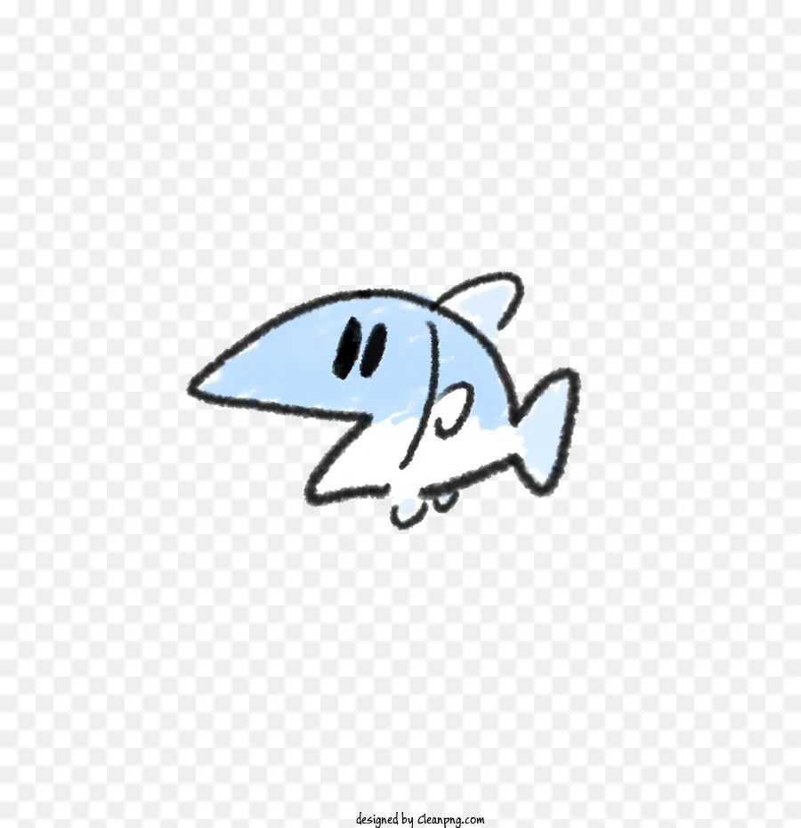 الكرتون，السمك الأزرق PNG