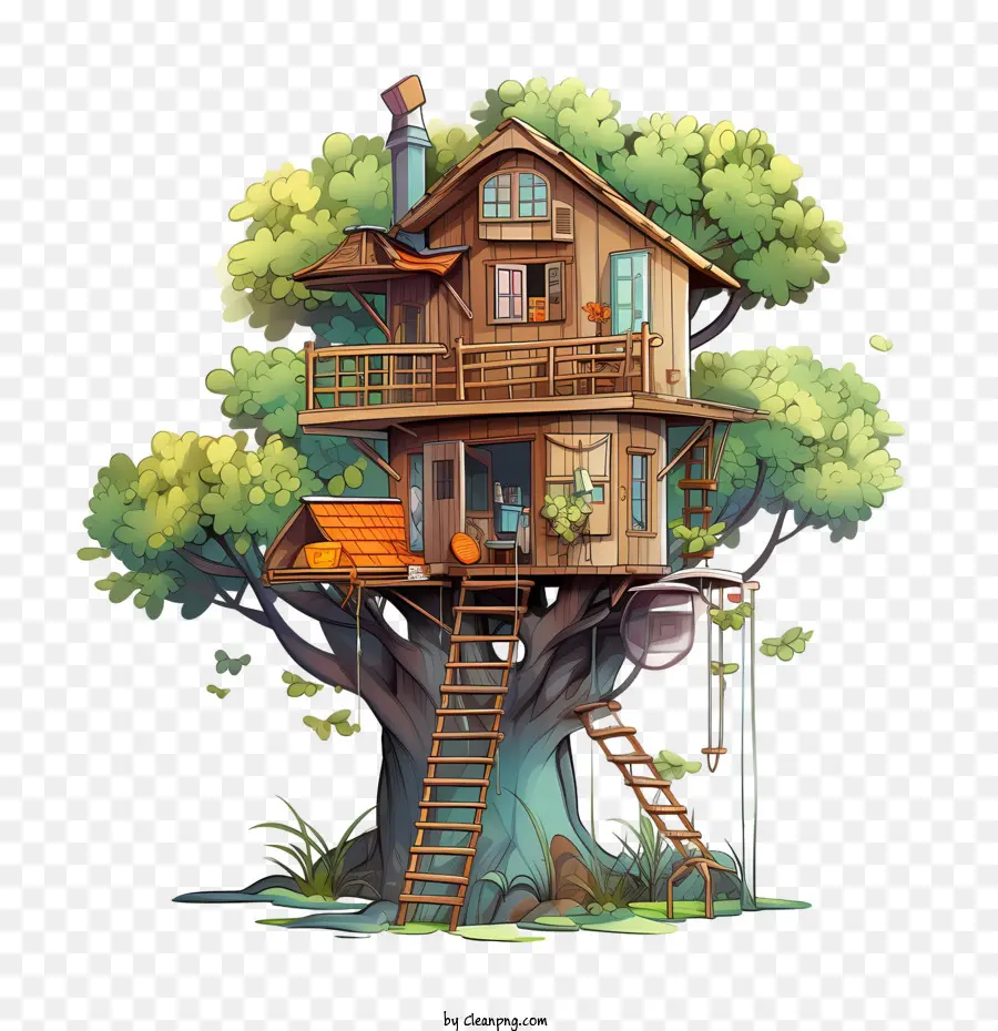 منزل الشجرة，خشبية PNG