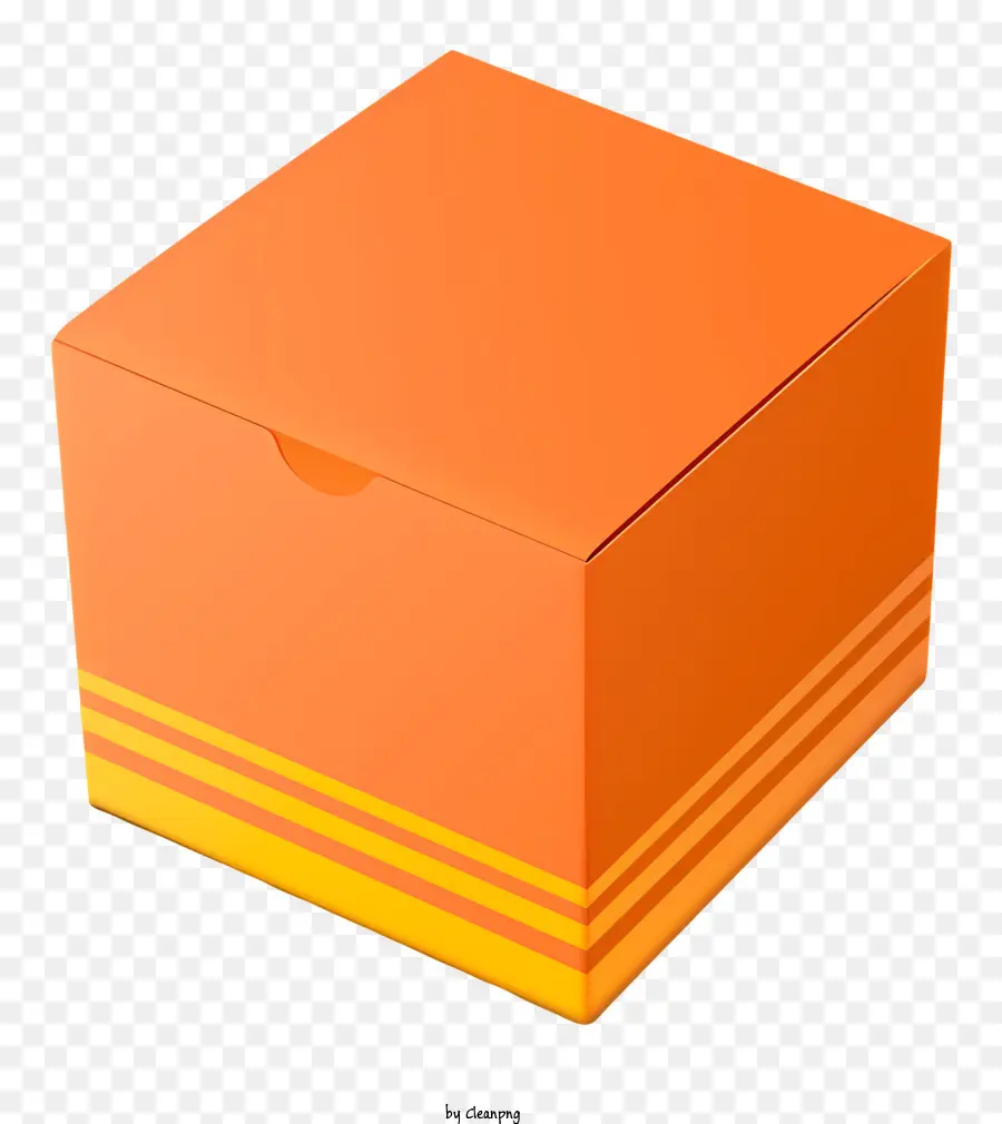 مربع，صندوق الهدايا البرتقالي PNG