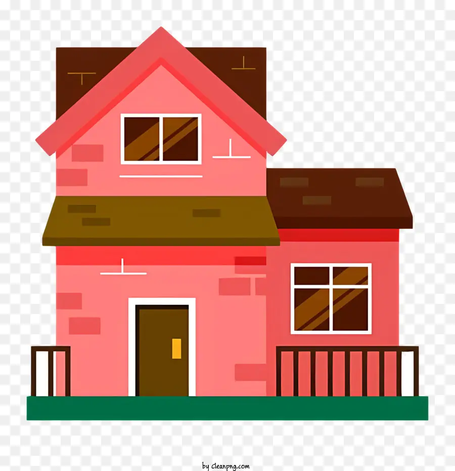 البيت，منزل الطوب الوردي PNG