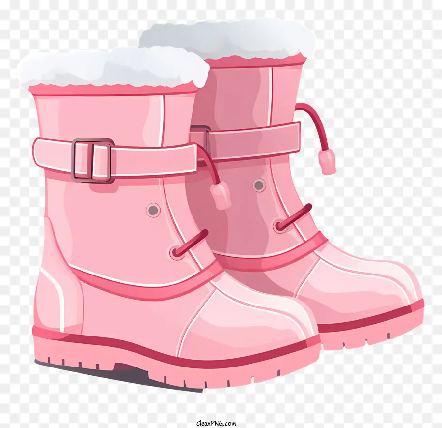 أحذية الشتاء，أحذية المطاط الوردي PNG