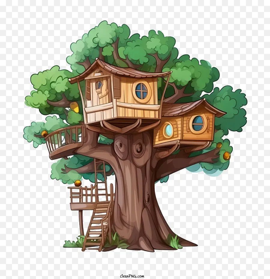 منزل الشجرة，منزل خشبي PNG