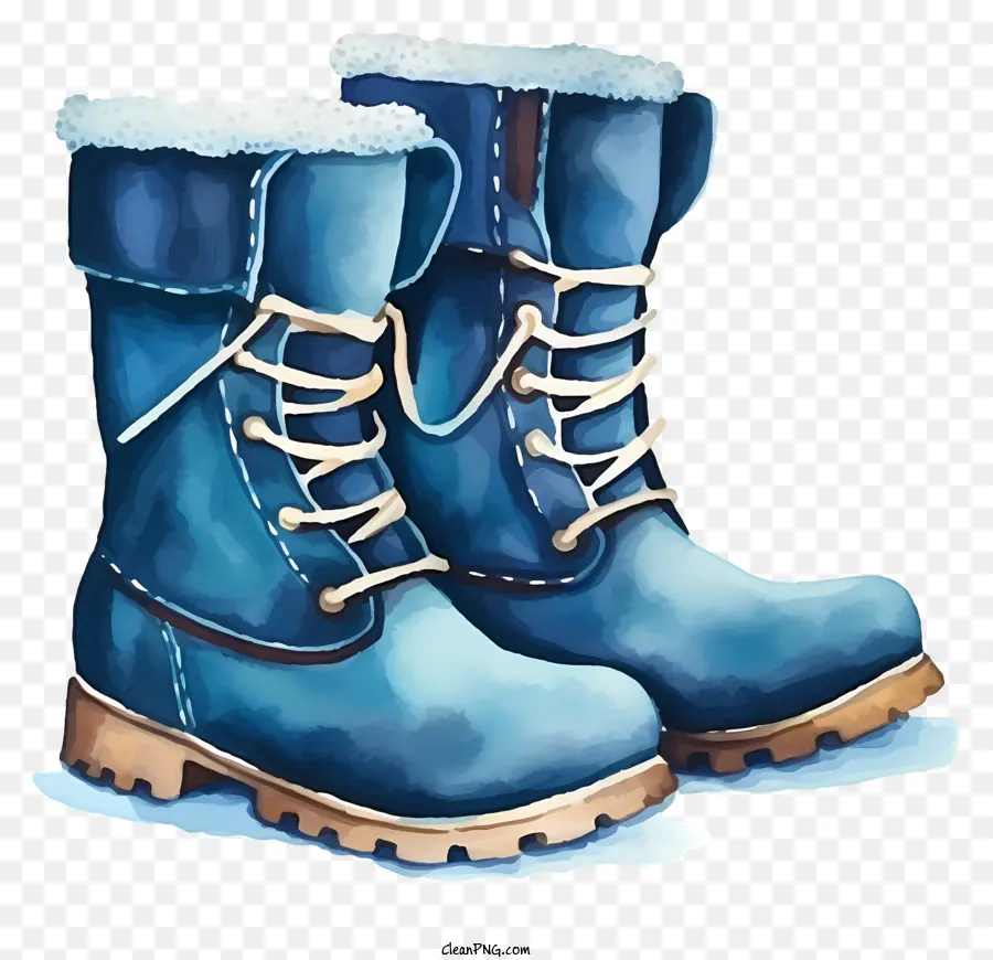 أحذية الشتاء المائية，أحذية الشتاء الأزرق PNG