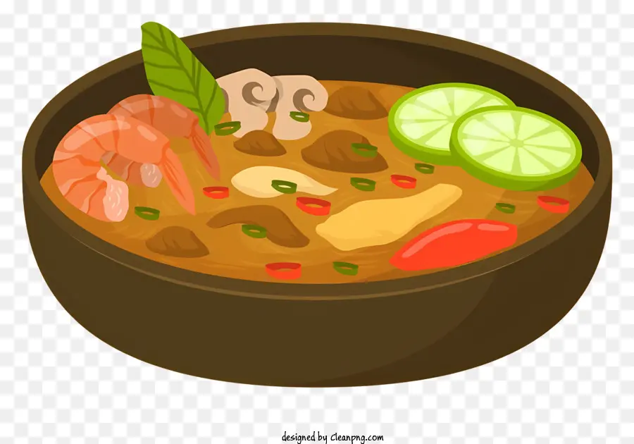 التايلاندية الغذاء，حساء الدجاج حار PNG