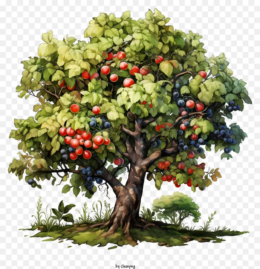 شجرة فاكهة，الفواكه الملونة PNG