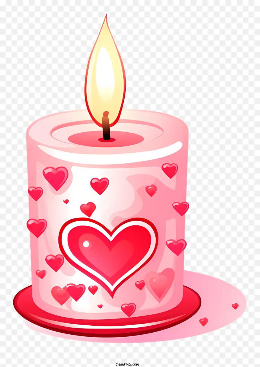 شمعة يوم عيد الحب المسطح，عيد الحب PNG