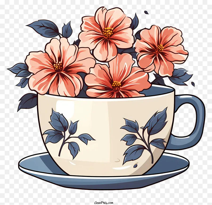 زهور القهوة，كأس PNG