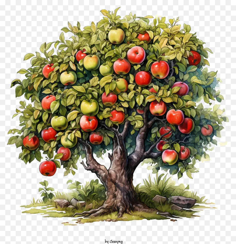 شجرة فاكهة，شجرة مع التفاح PNG