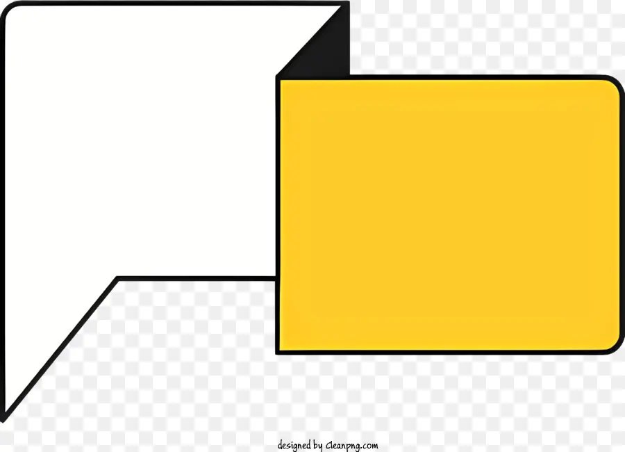 مربع أصفر，الحدود السوداء PNG
