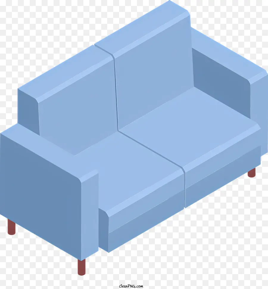 الأريكة الأزرق，مجموعة الأثاث PNG
