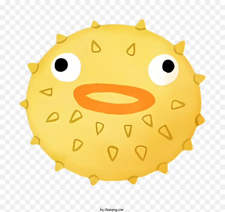 وجه أشعة الشمس الأصفر，حواف مستديرة PNG