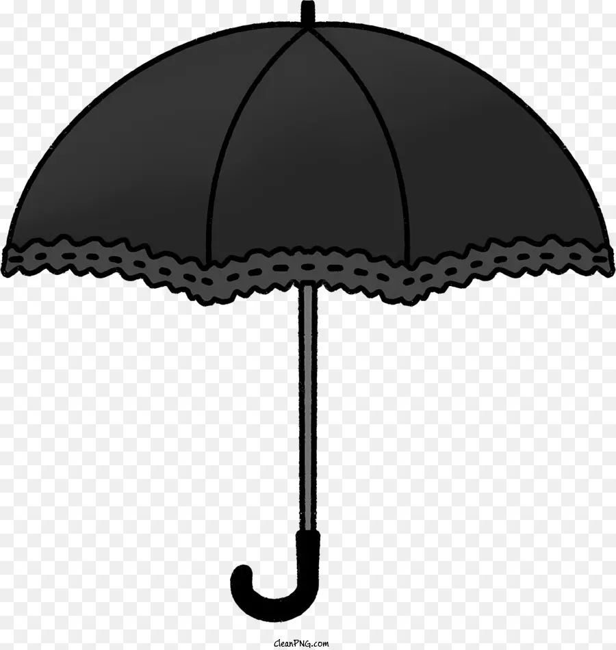 الكرتون，المظلة السوداء PNG