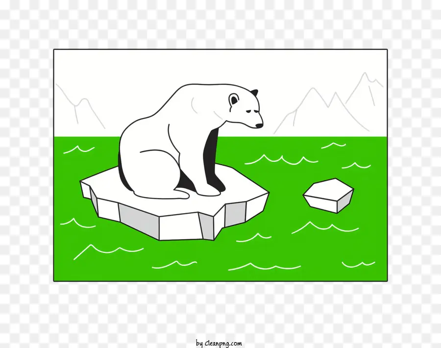 الدب القطبي，رقاقه الثلج PNG