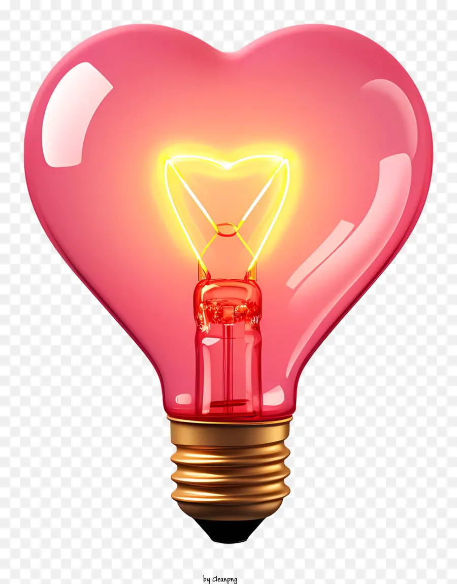 المصباح الكهربائي مع القلب，ضوء لمبة PNG