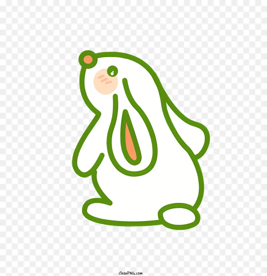 الأرنب الأبيض，أخضر الذيل PNG
