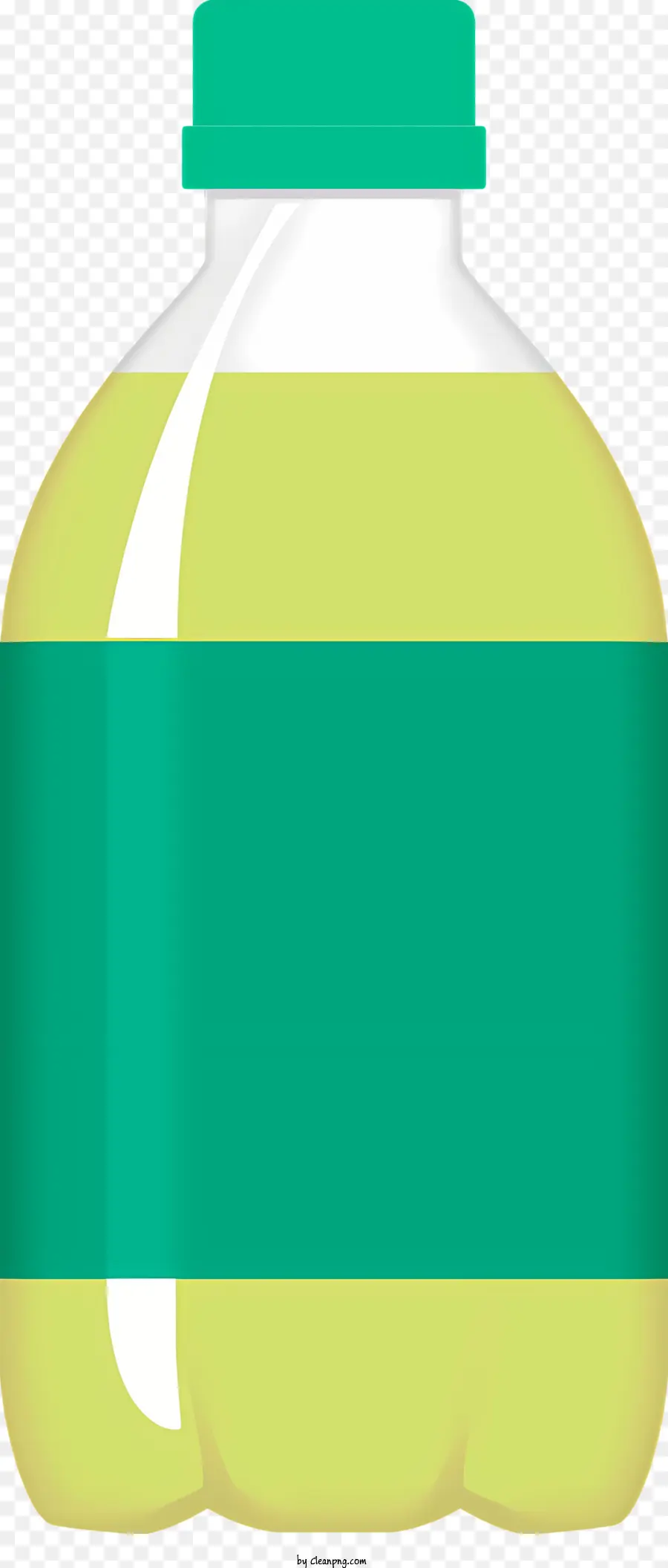زجاجة من البلاستيك，السائل الأصفر والأخضر PNG