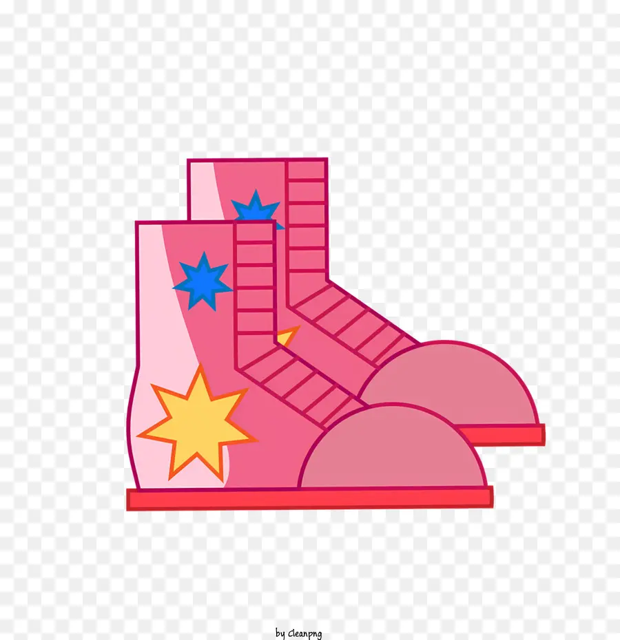 أحذية وردية，أحذية النجوم PNG