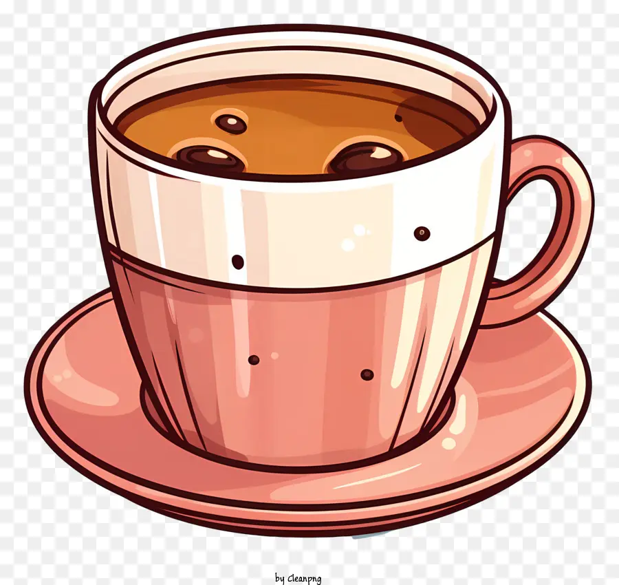 فنجان القهوة，فنجان القهوة الوردي PNG
