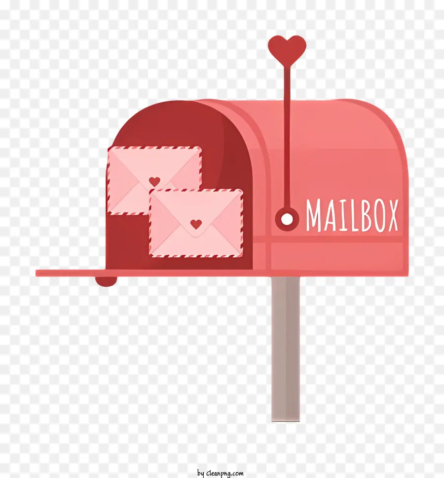 الرسالة，صندوق البريد الوردي PNG