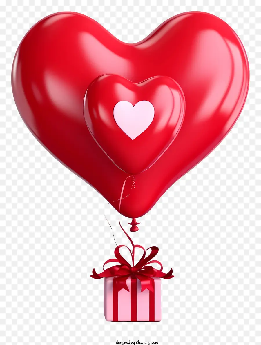 بالون هدية واقعية عيد الحب，بالون PNG