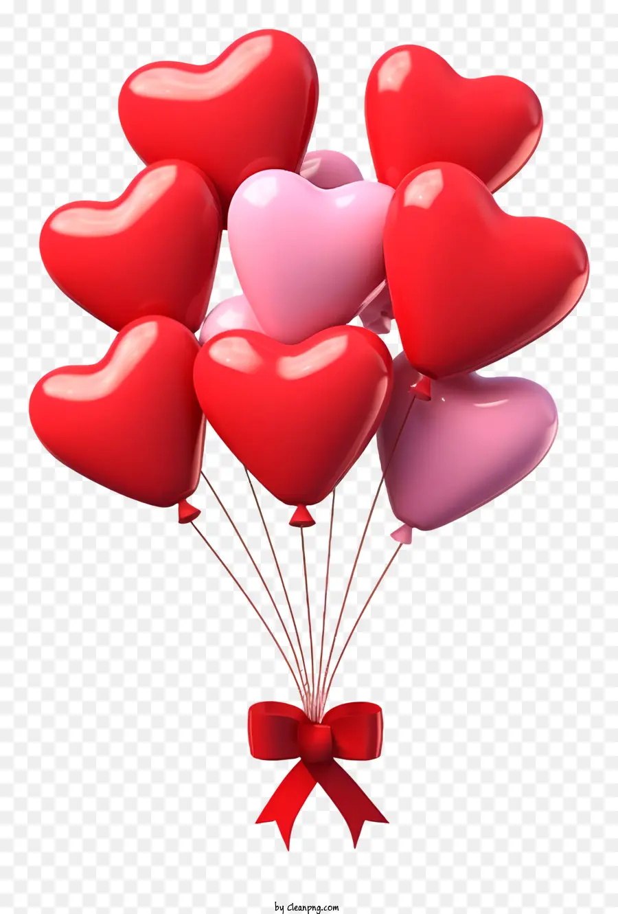 بالون هدية كرتون عيد الحب，Heartshaped البالونات PNG