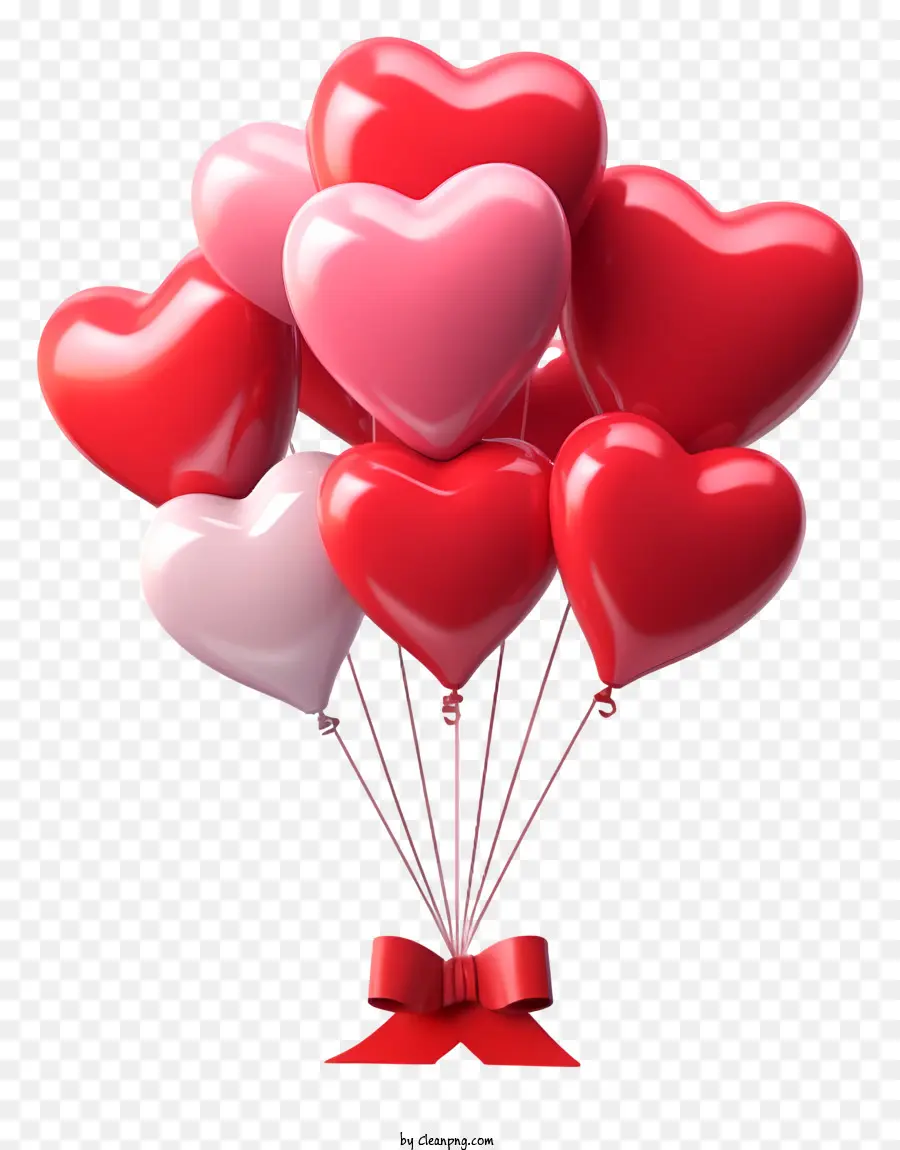 بالون هدية كرتون عيد الحب，بالونات على شكل قلب PNG