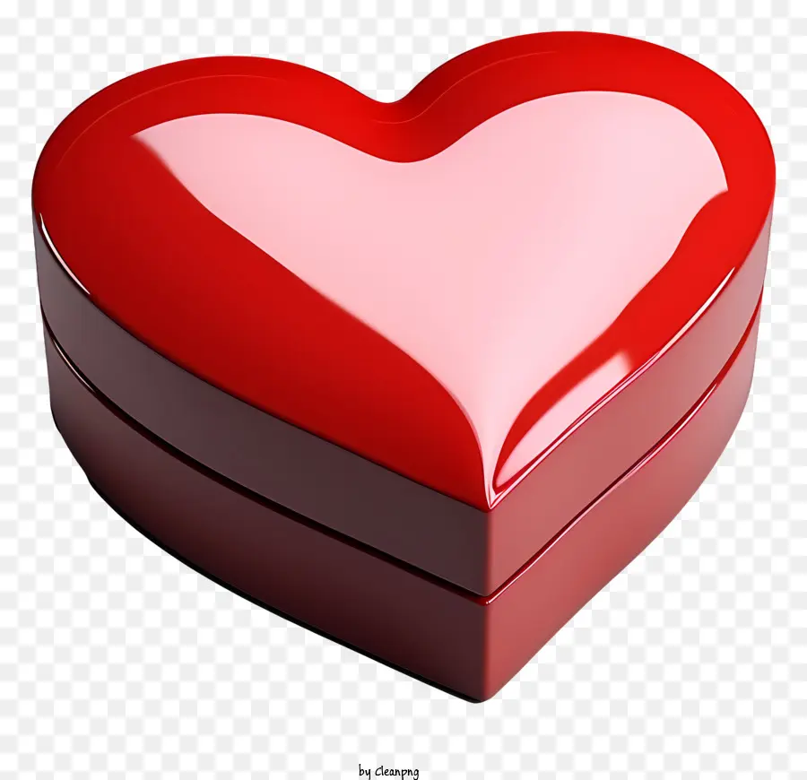 هدية مربع，حاوية القلب الأحمر PNG