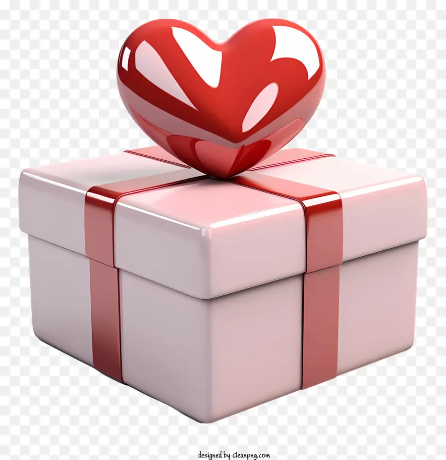 هدية مربع，شكل قلب ، PNG