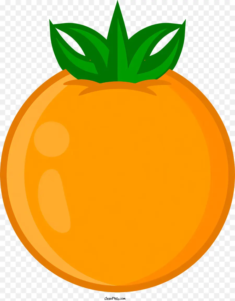برتقالي صغير，جذع أخضر PNG