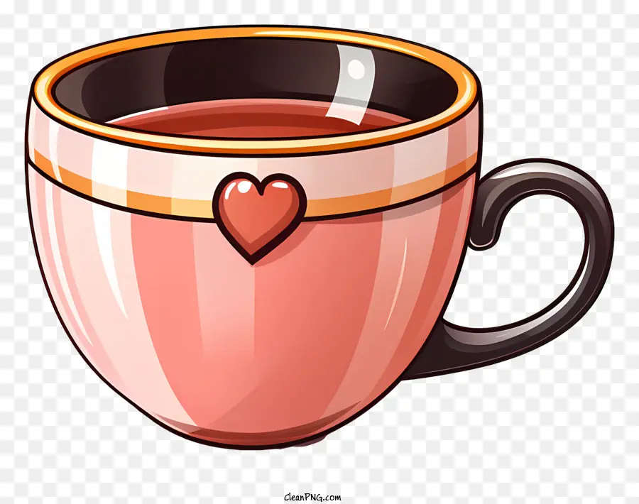فنجان القهوة，كوب شرب على شكل قلب PNG