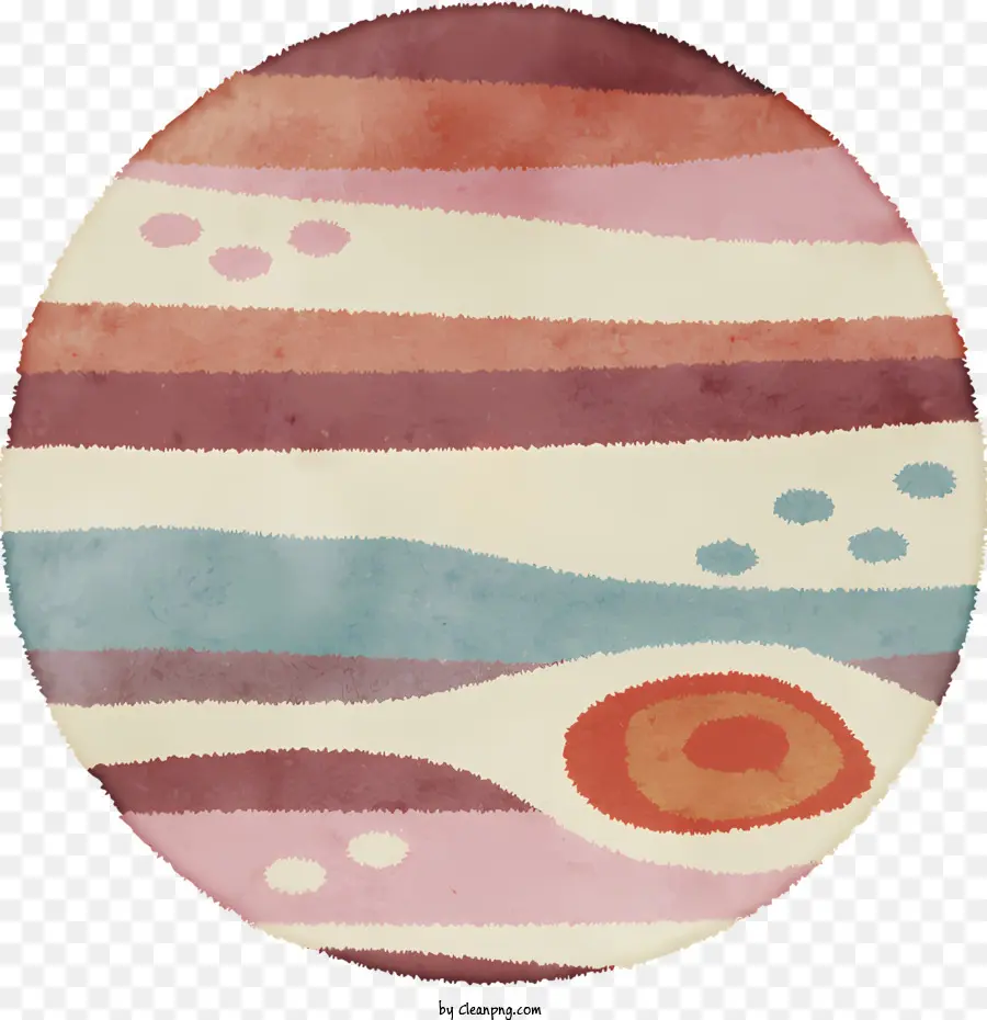 الرسم بالألوان المائية，نمط دائري PNG
