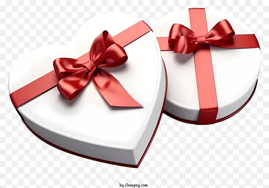 هدية مربع，صناديق على شكل قلب PNG