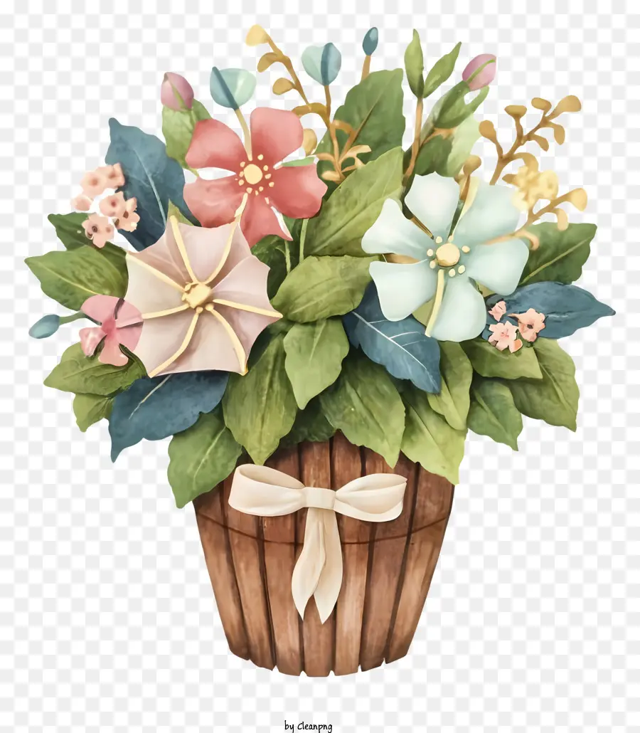 الكرتون，لوحة وعاء الزهور PNG