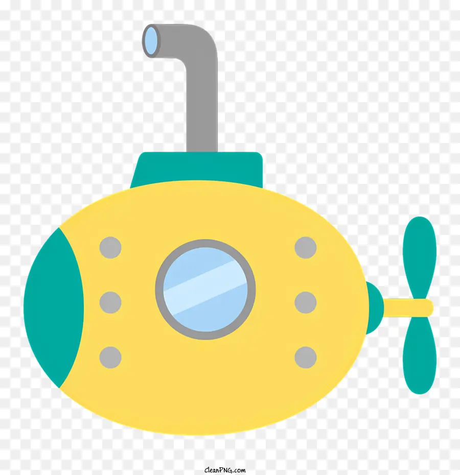 الغواصة الصفراء，فتحة زرقاء PNG
