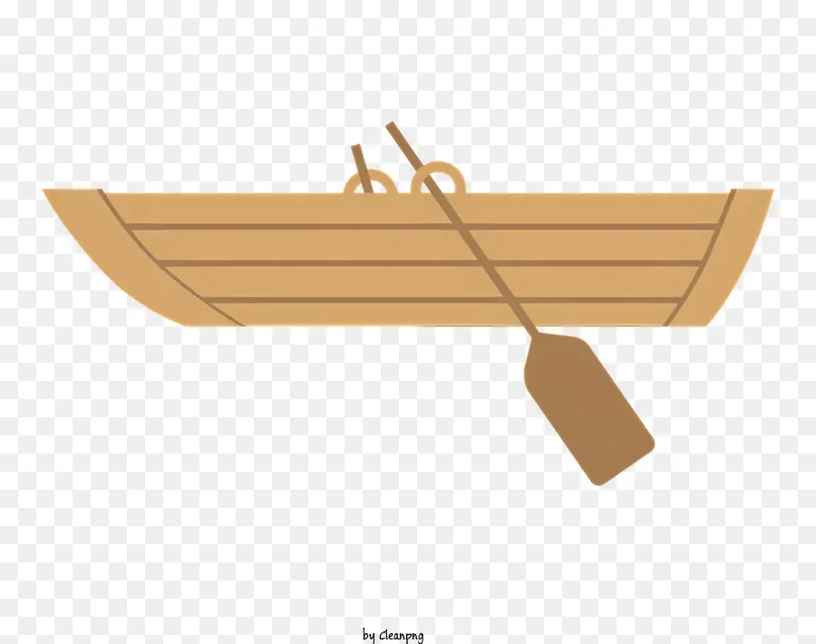 قارب خشبي，المجاذيف PNG