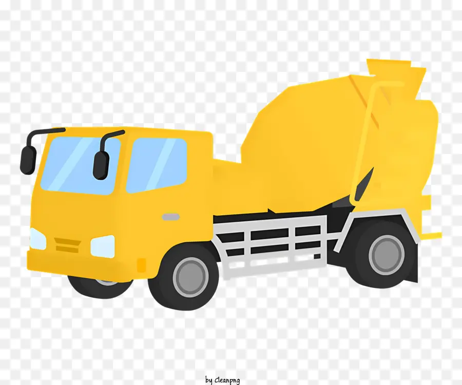 شاحنة خلاط الأسمنت，خلاط الأسمنت الأصفر PNG