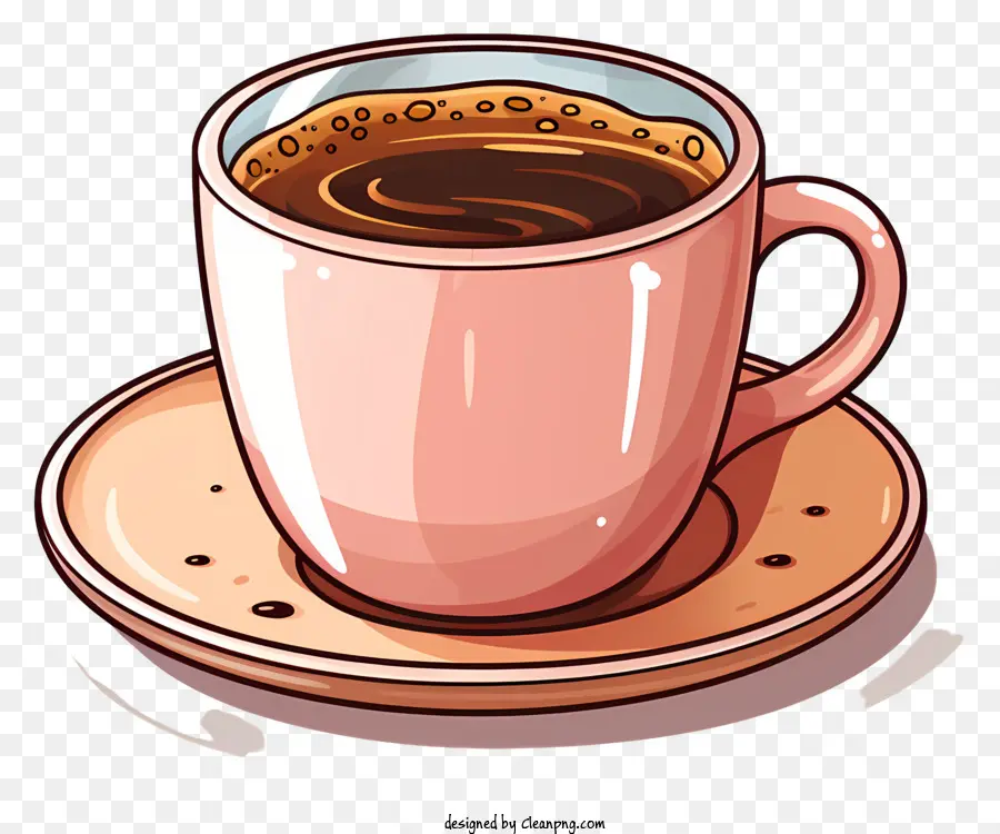 فنجان القهوة，فنجان قهوة وردي PNG