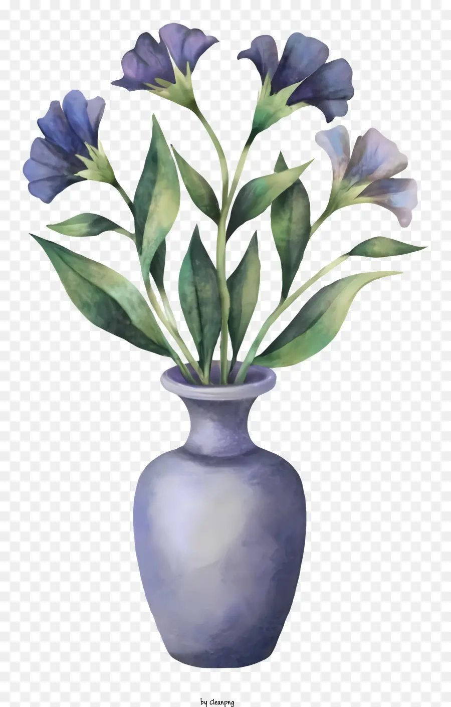 الكرتون，الزهور الزرقاء PNG