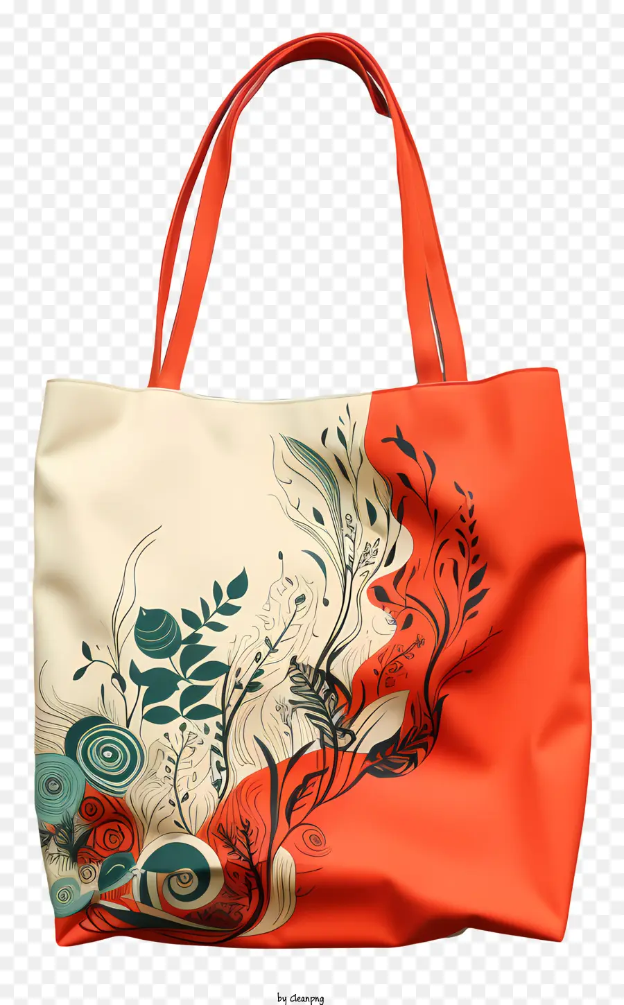 بيئة حمل حقيبة，حقيبة يد مع تصميم الأزهار PNG