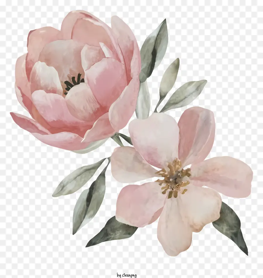 الكرتون，الزهور الوردية PNG