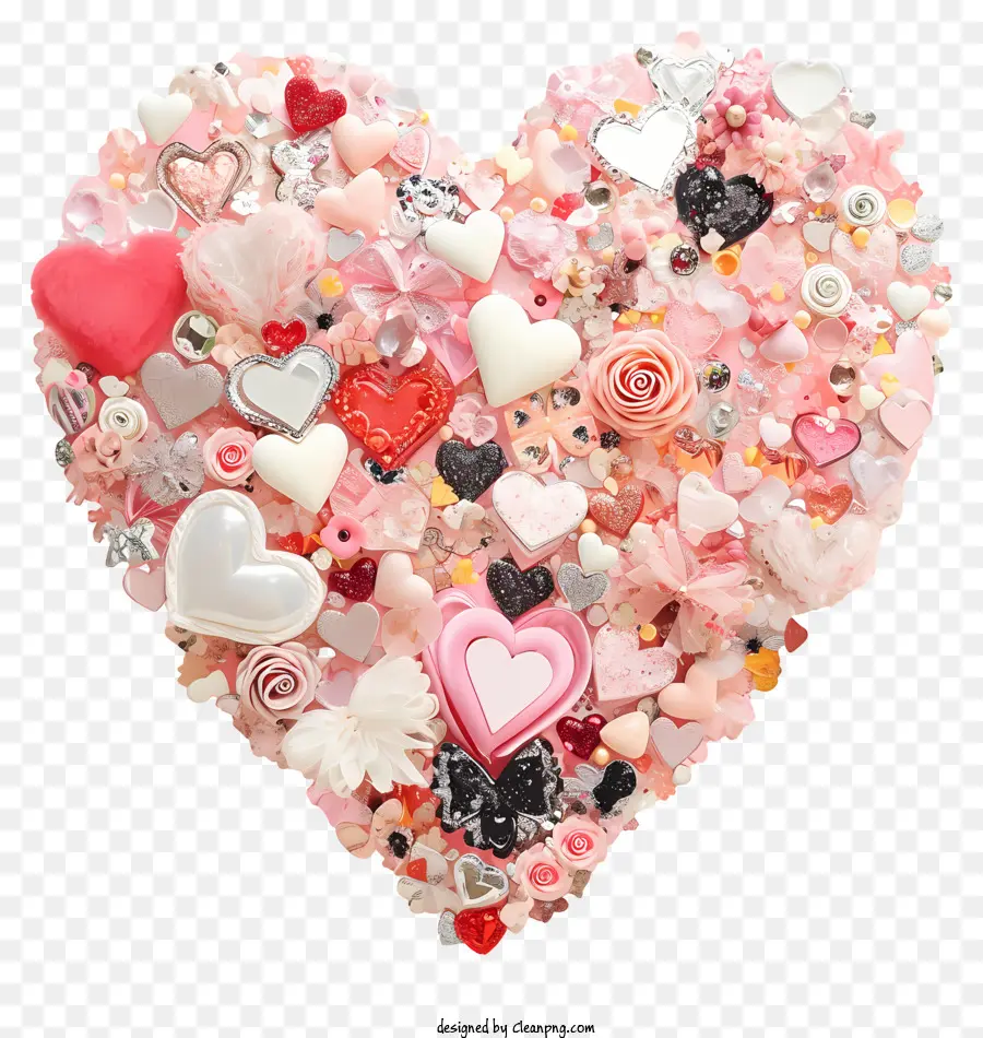 الحب，مجمعة على شكل قلب PNG