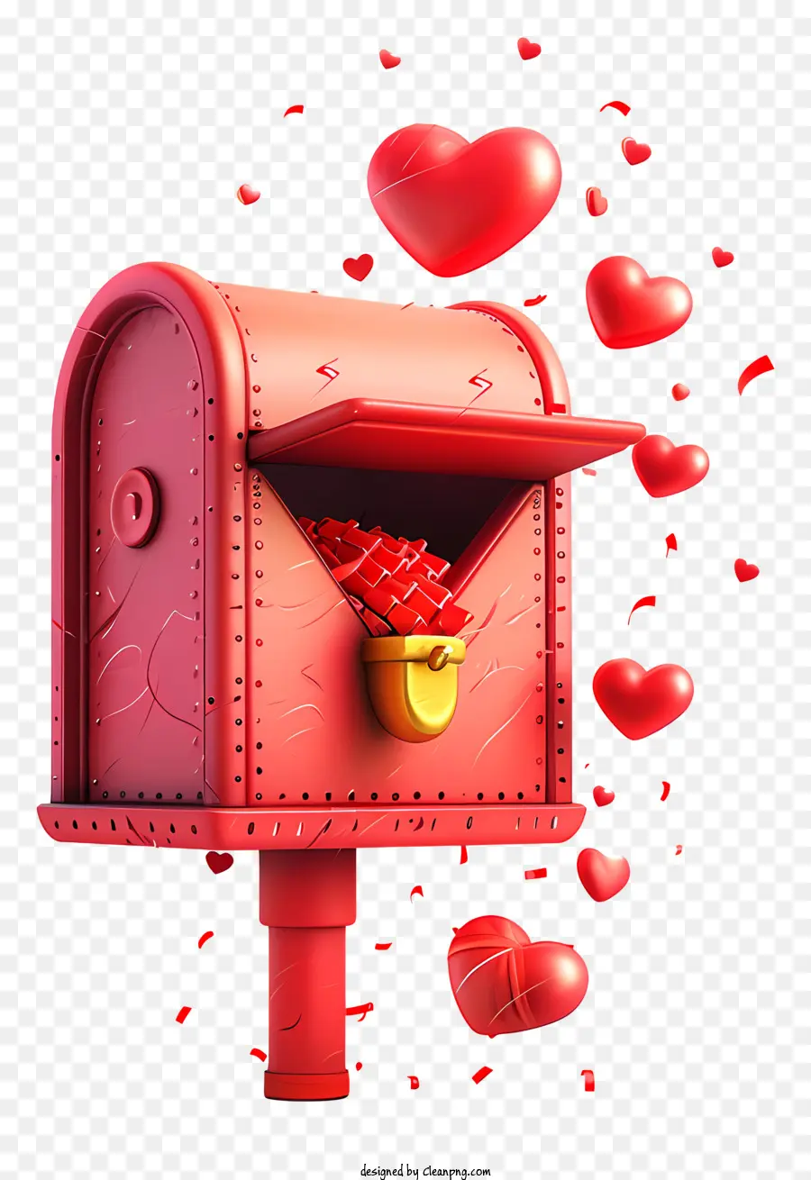 صندوق بريد عيد الحب，صندوق البريد الأحمر PNG